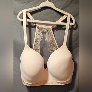 Lace-Back Padded Bralette - Nude